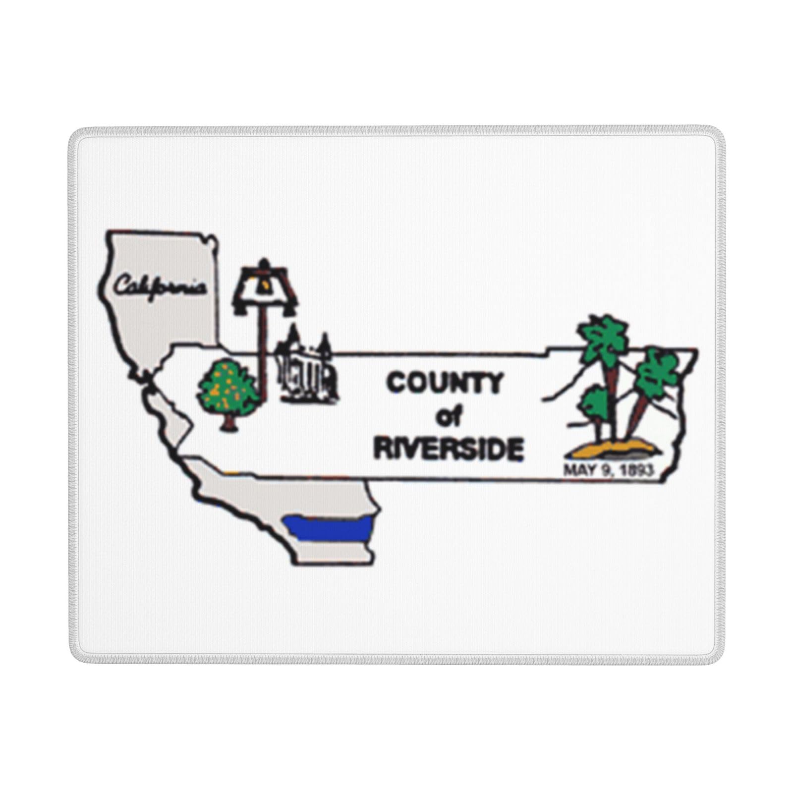 SIYTUAU Riverside County California Flag Mouse Pad - 7x9 Inch Waterproof Non-Slip Rubber Gaming Mouse Pad for Office & Laptop Use - Perfect for Home, Work & Gaming Setups