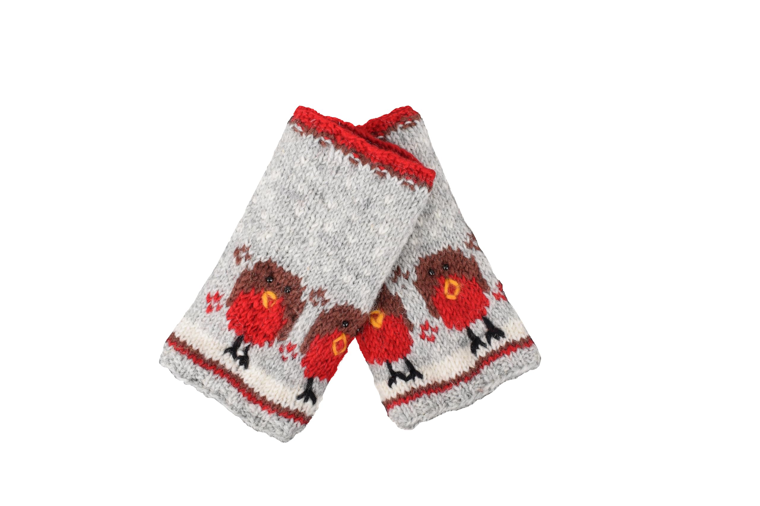 Pachamama Women's Wool Wrist Warmers - Fleece Lined Hand Knitted Multicolor Gloves | One Size Fits Most | Extra Warm Fair Trade Accessories for Winter, Outdoor Activities & Cold Weather Fashion