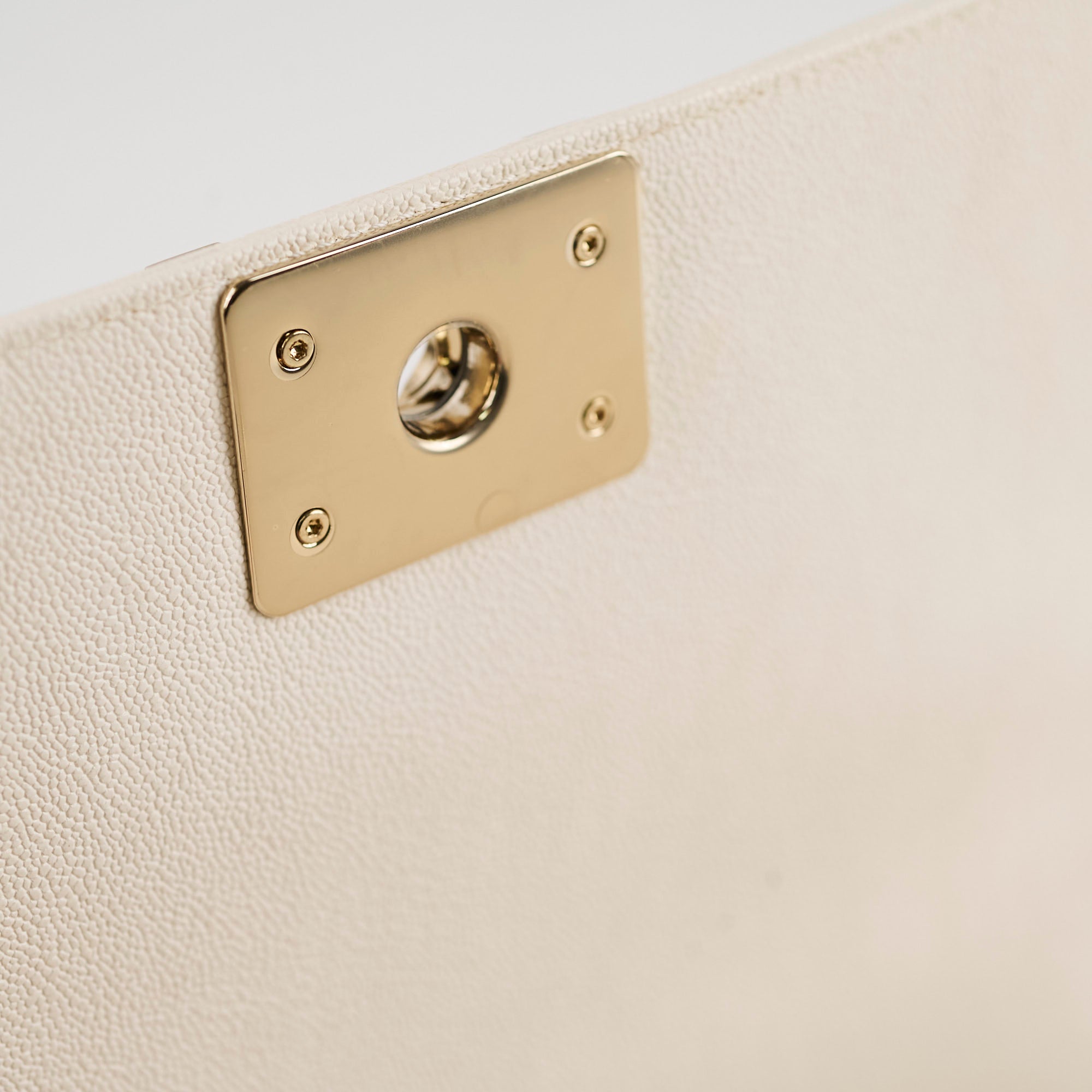 Chanel Old Medium Boy Chevron White Caviar Leather Handbag - Series 29 | Luxury Designer Crossbody Bag for Women, Perfect for Date Night & Special Occasions