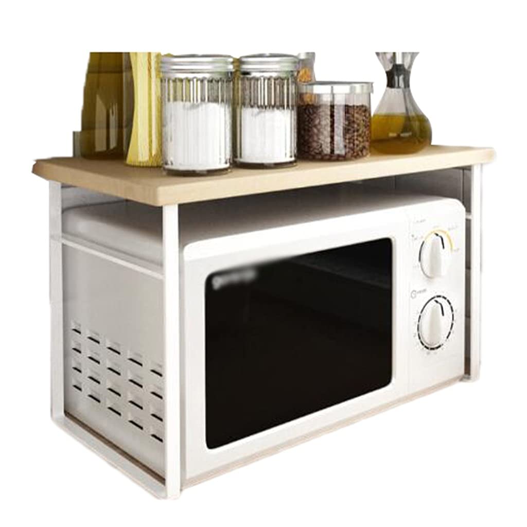 YCDJCS Microwave Oven Rack - 2-Tier Space Saving Kitchen Organizer for Countertop, Rice Cooker & Spice Storage | Easy Install Food Service Equipment | Perfect for Small Kitchens & Apartment Living