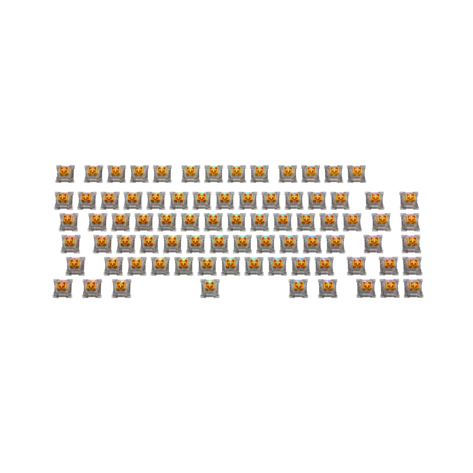 Glorious Panda Mechanical Keyboard Switches - 75 ANSI Standard for Gaming & Typing - Perfect for PC, Mac & Custom Builds