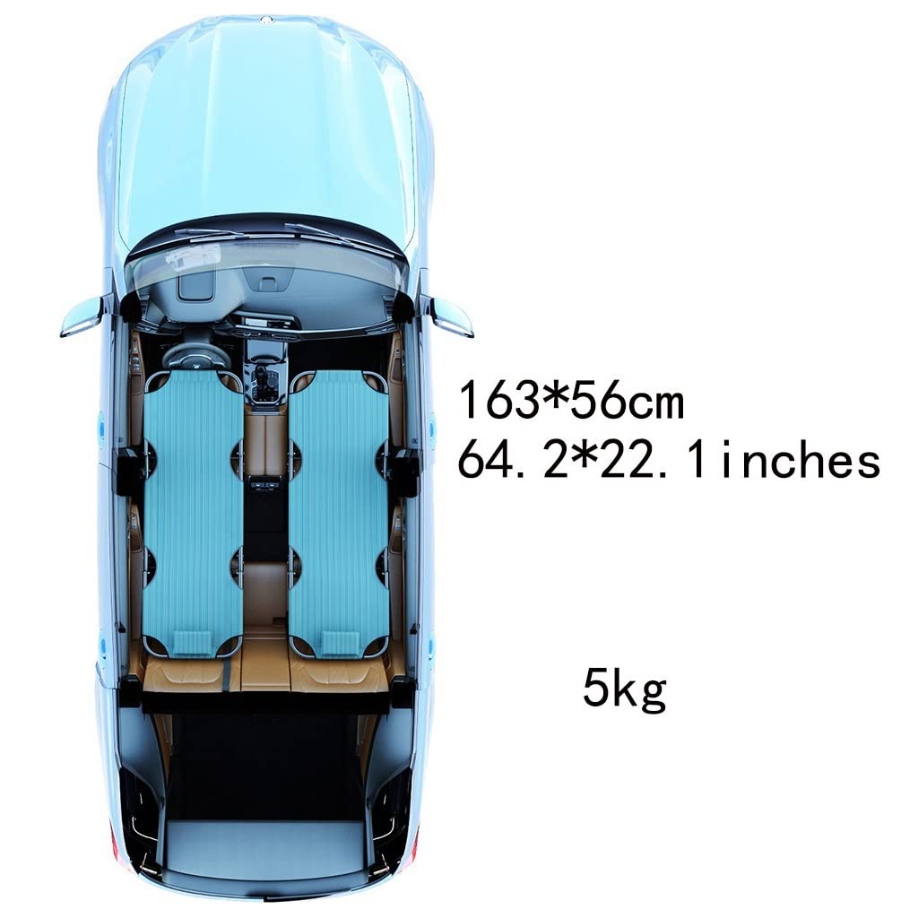 Universal Car Rear Seat Folding Travel Bed - Non-Inflatable Mattress Pad for SUV, Sedan & Truck | 163x56cm Wooden Base Co-Pilot Sleeping Cushion | Perfect for Road Trips, Camping & Quick Naps (Color: B)