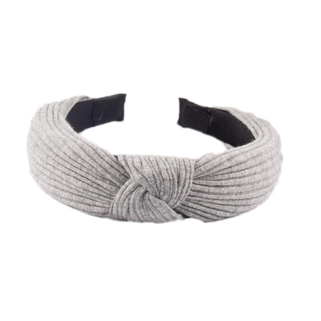 Women's Knitted Wide Hair Hoop Knot Headbands - Stretchy Hard Headband for Girls & Women - Perfect for Sports, Workouts, Yoga, and Everyday Fashion Accessory