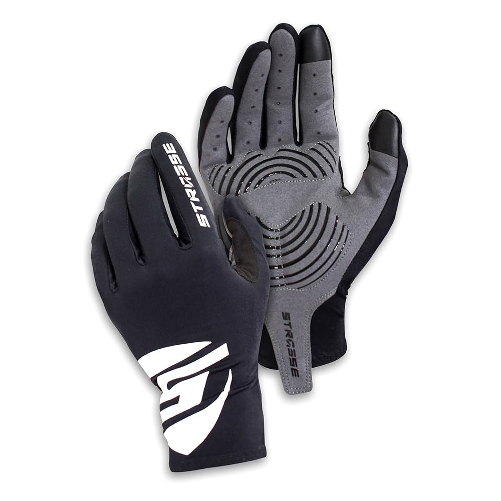STRASSE Racing Gloves for Simulator & Driving - Black Steering Wheel Controller - Perfect for Gaming, Racing Simulators & Professional Driving Training