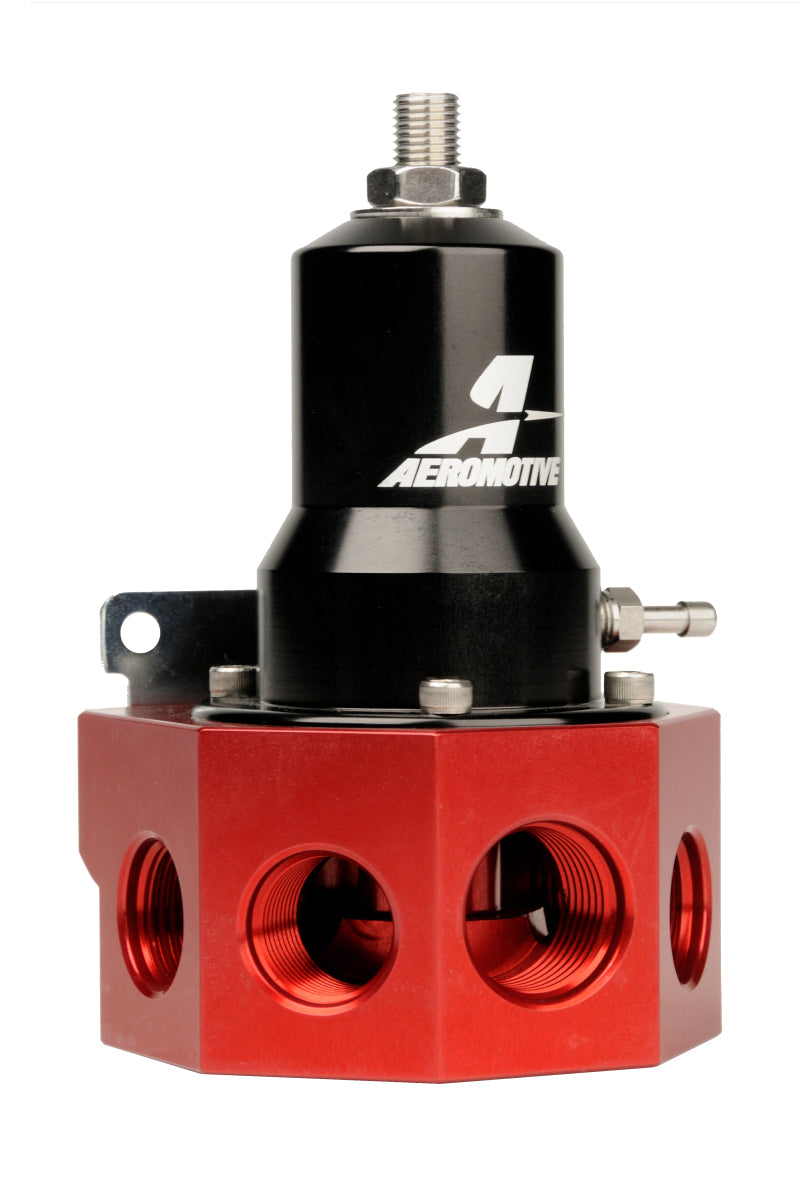 Aeromotive Fuel Pressure Regulator 30-120 PSI with .500 Valve, 4x AN-08 & AN-10 Inlets & AN-10 Bypass - High Performance Fuel System for Racing & Custom Cars