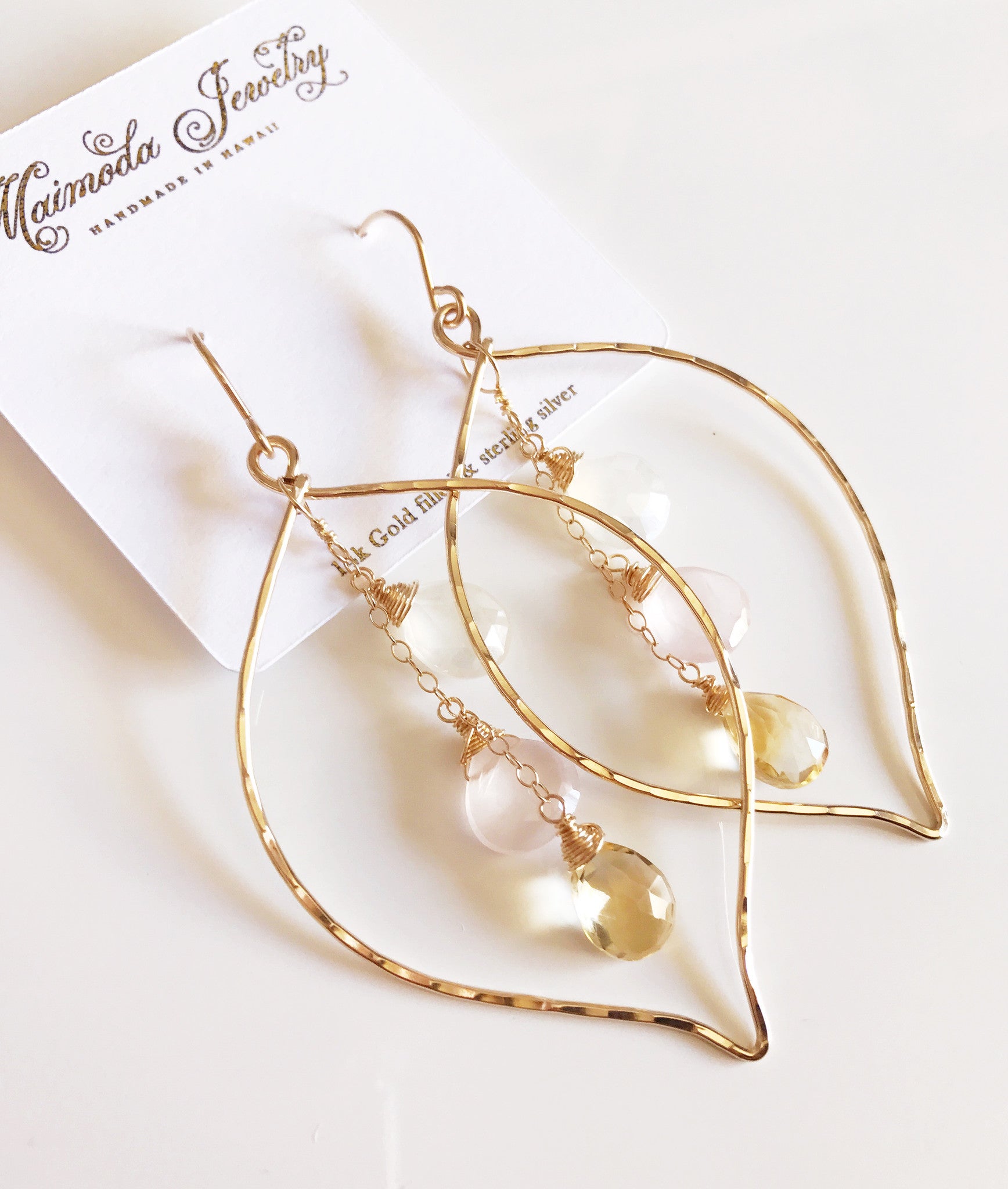 Pastel Gemstone Earrings Yuri (E122) - Elegant Dangle Earrings for Women, Perfect for Parties, Weddings & Everyday Wear