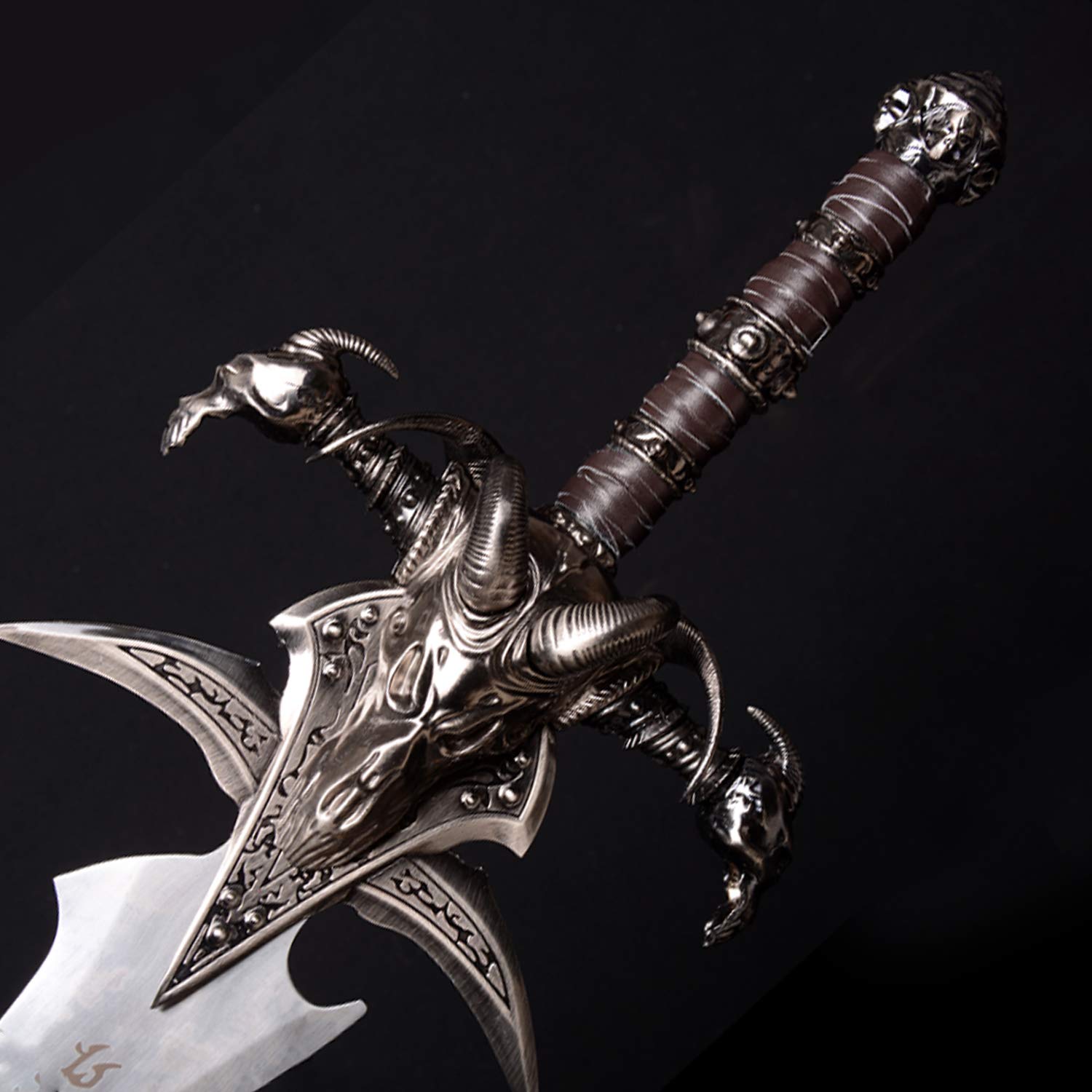 Handmade Carbon Steel Frostmourne Sword Replica - Real Metal Anime & Game Cosplay Prop for Lich King Arthas | Perfect for Halloween Costumes, Cosplay Events, and Fantasy Themed Decor