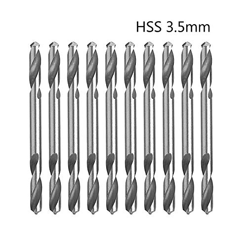 10Pcs 3.5mm HSS Double-Ended Spiral Drill Bit Set - High Speed Steel Twist Drill Bits for Metal, Wood & Plastic - Perfect for DIY, Home Repair & Professional Use