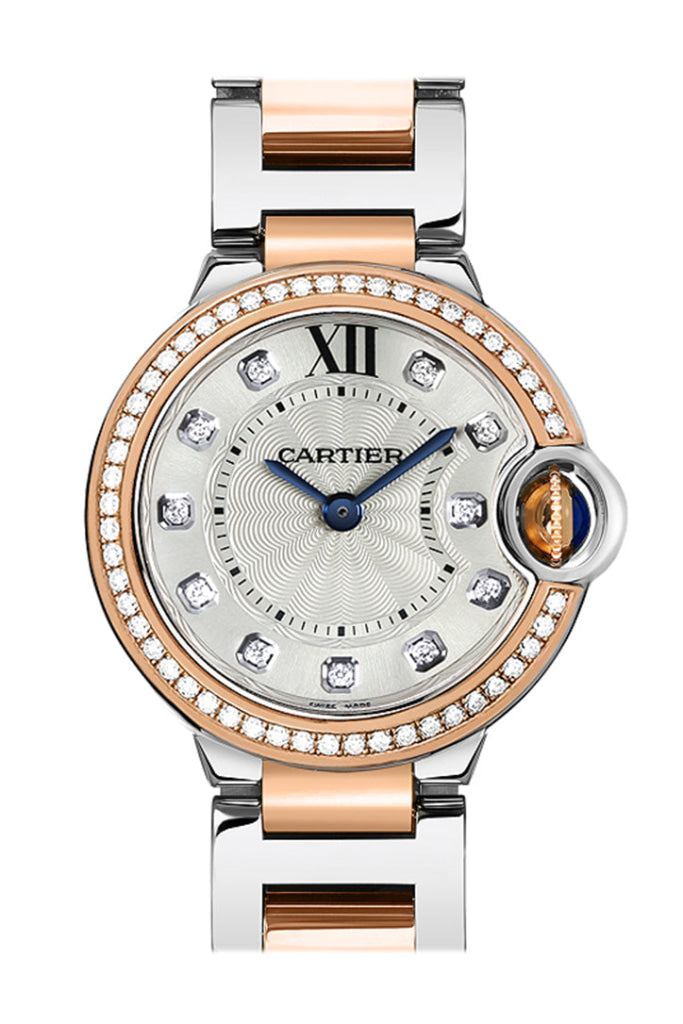 Cartier Ballon Bleu De Cartier 28mm Diamond Dial Watch W3BB0009 - Luxury Women's Timepiece for Formal Events & Special Occasions