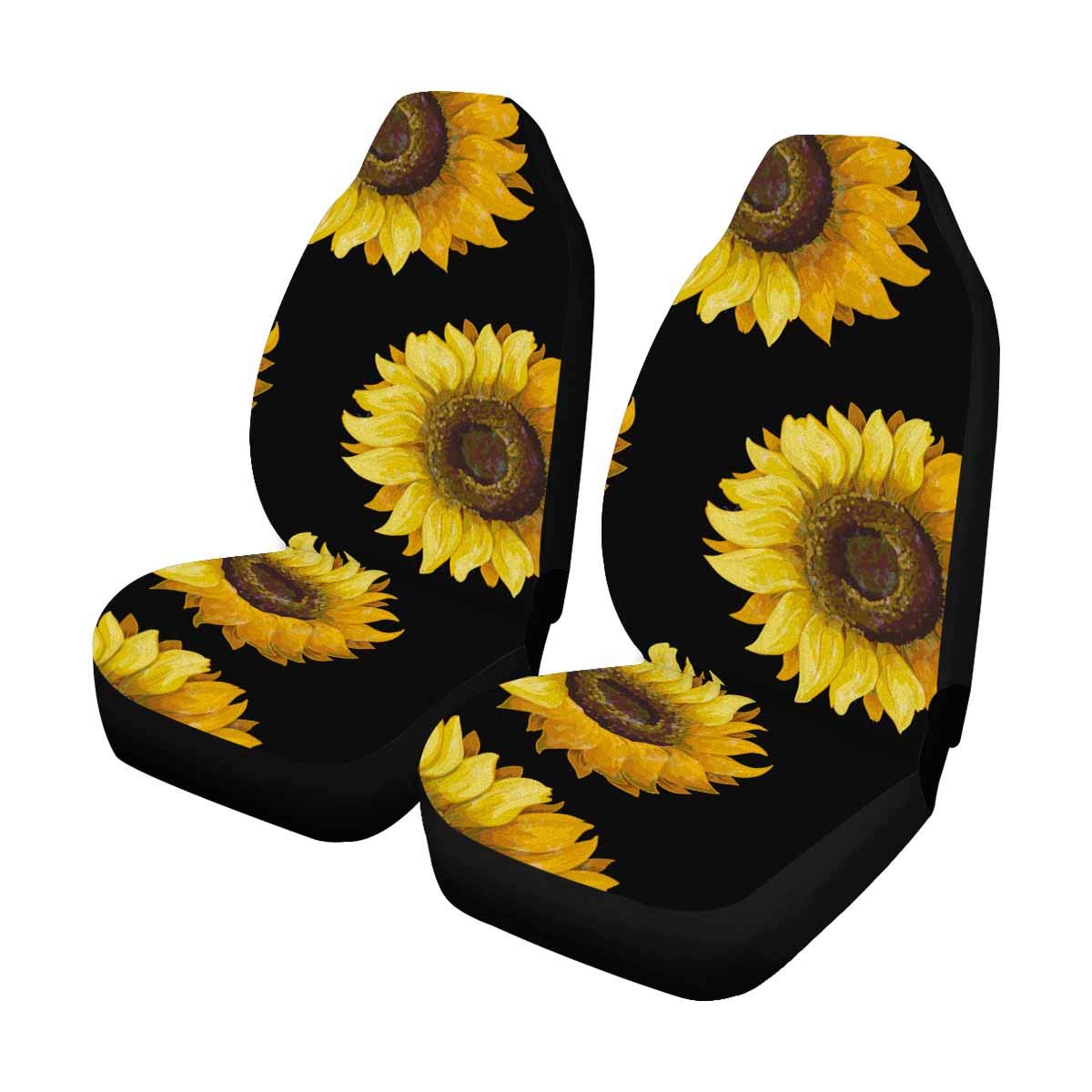 INTERESTPRINT Universal Car Seat Covers Full Set of 2 - Waterproof & Durable Auto Seat Protectors for Sedan, Truck, SUV, Van - Perfect for Road Trips, Commuting & Pet Protection