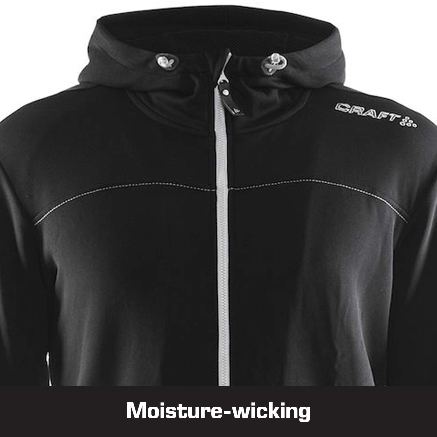 Craft Leisure Full-Zip Men's Hoodie Sweatshirt - Comfortable & Stylish Pullover for Casual Wear, Gym, and Outdoor Activities