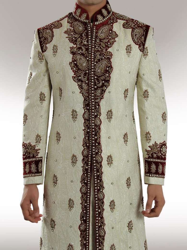 Elegant Amer Groom Designer Sherwani for Men | Premium Wedding Sherwani Outfit | Perfect for Indian Weddings, Engagement & Festive Occasions