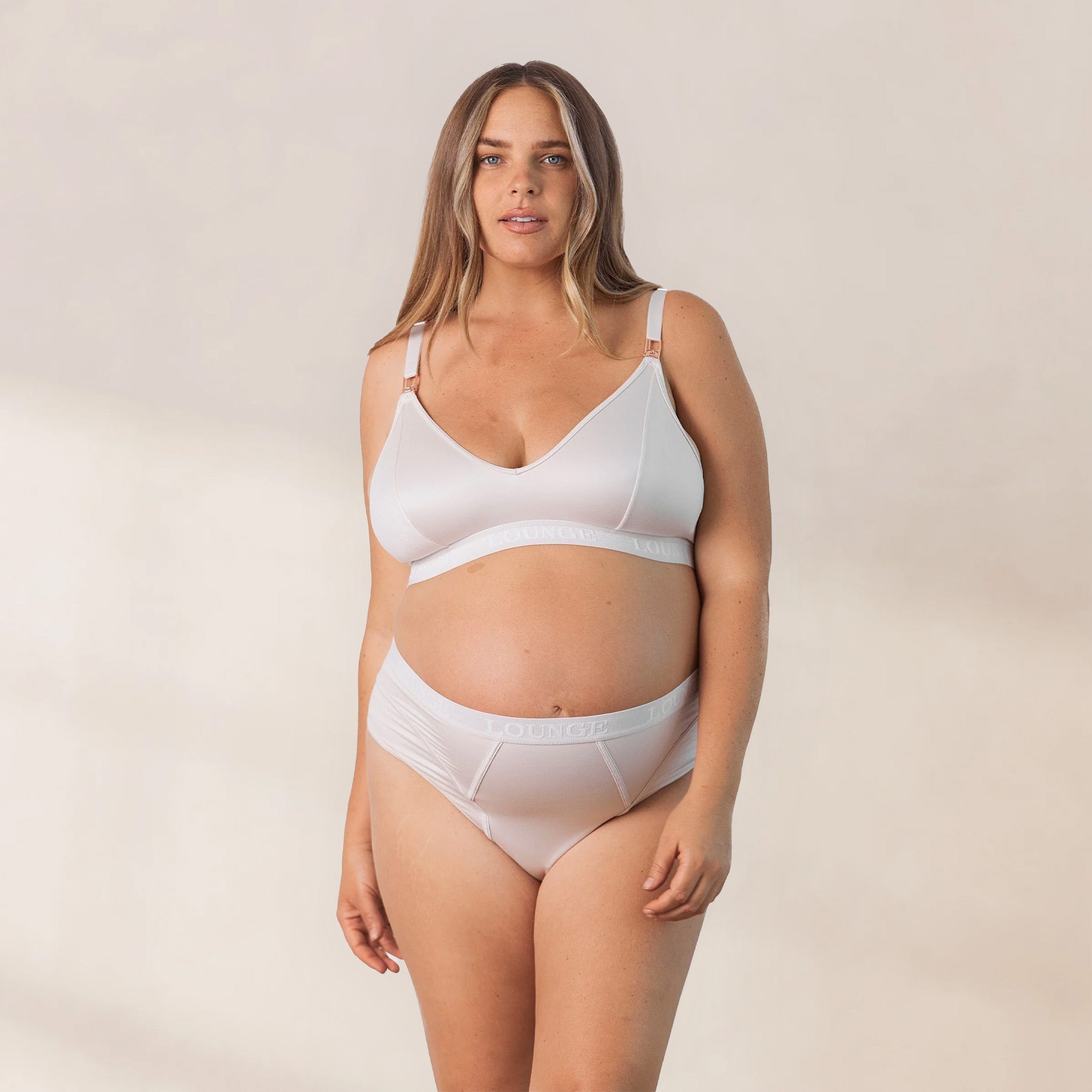 Nurture Nursing Bra - Comfortable & Supportive Maternity Bra for Breastfeeding Moms in Cream | Perfect for Daytime Wear & Night Nursing