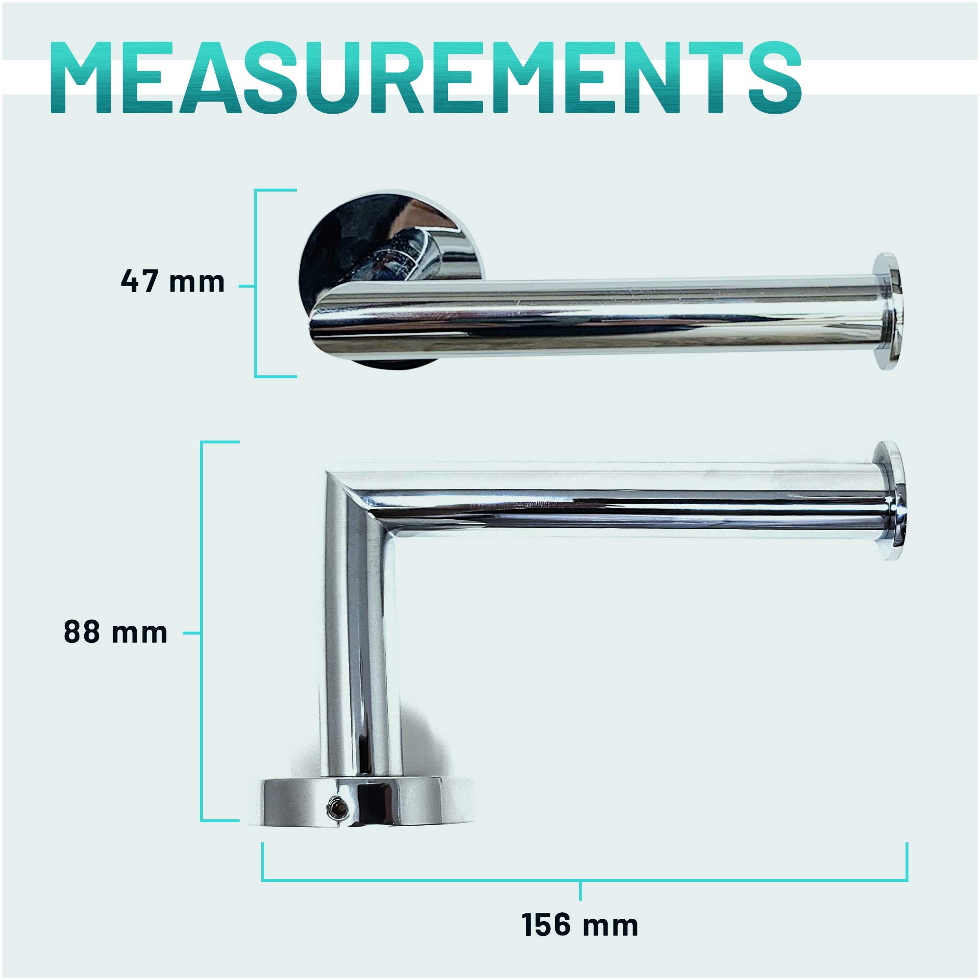 Stainless Steel Toilet Paper Holder - Rust-Free Wall Mount Bathroom & Kitchen TP Roll Holder - Easy Clean & Durable Design Fits All Decor Styles | Perfect for Modern Homes, Apartments & Commercial Restrooms
