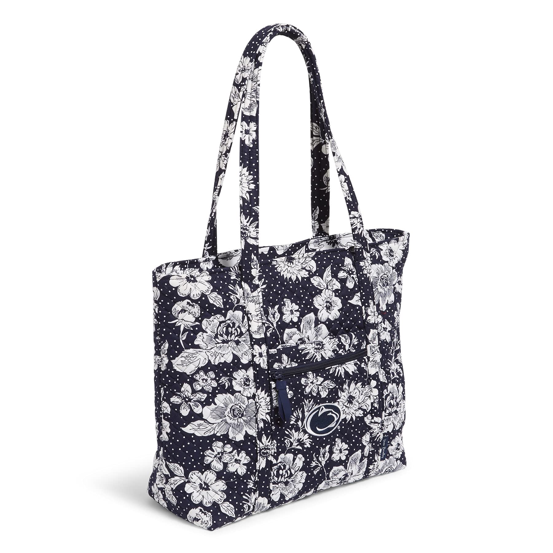 Vera Bradley Women's Cotton Collegiate Vera Tote Bag - Multiple Team Designs | Stylish & Durable School & Work Tote for College Students & Professionals | Perfect for Campus, Office & Travel
