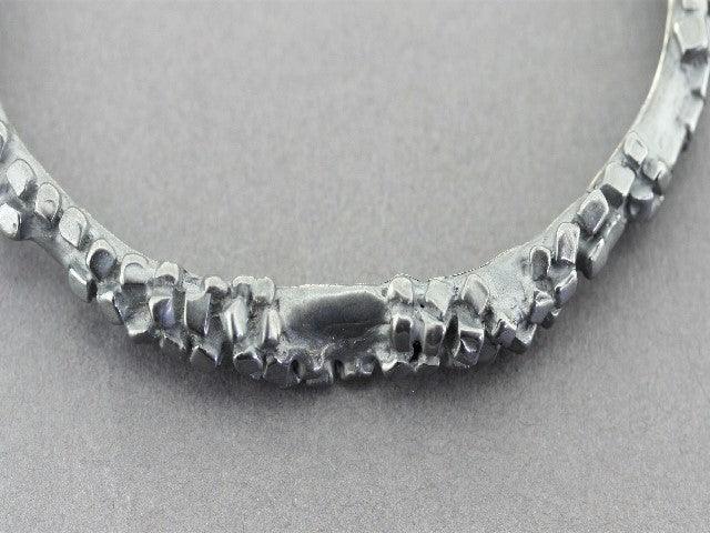 Druzy Cuff Bracelet - Oxidized Sterling Silver Bangle for Women - Boho Chic Jewelry for Everyday Wear & Special Occasions