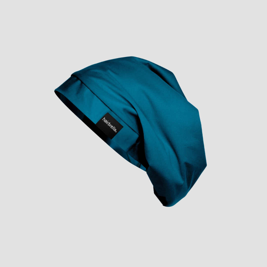 Satin Lined Sleep Cap for Natural Hair - Hairbrella Silk Bonnet for Curly & Afro Hair - Nighttime Hair Protection for Women & Men - Perfect for Bedtime & Travel