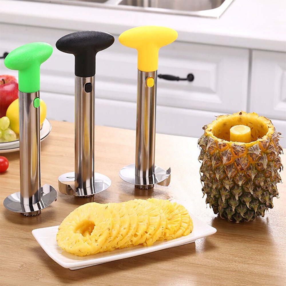 Premium Stainless Steel Pineapple Slicer - Easy Corer & Cutter for Fresh Fruit - Perfect for Smoothies, Fruit Salads & Summer BBQs