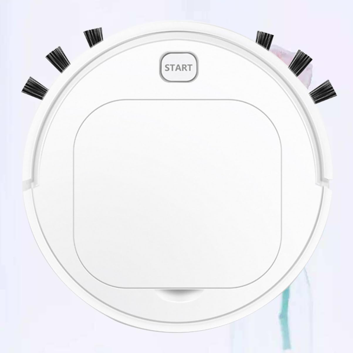 IMIKEYA Rechargeable Robotic Vacuum Cleaner for Hard-to-Reach Areas - Low Noise, Long-Lasting Performance - Ideal for Home, Dorm, Office & Pet Hair Cleaning (White)