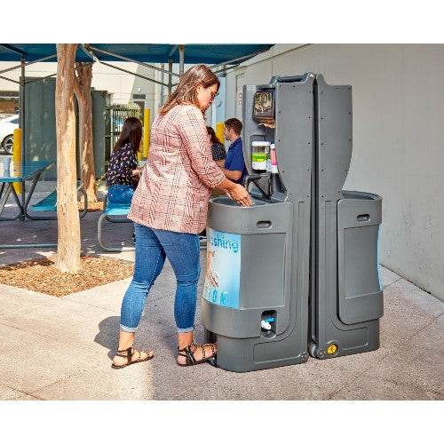 Cambro MHWS18615 18-Gallon Mobile Hand Sink Station - Portable Handwashing Station for Food Service, Restaurants, and Outdoor Events