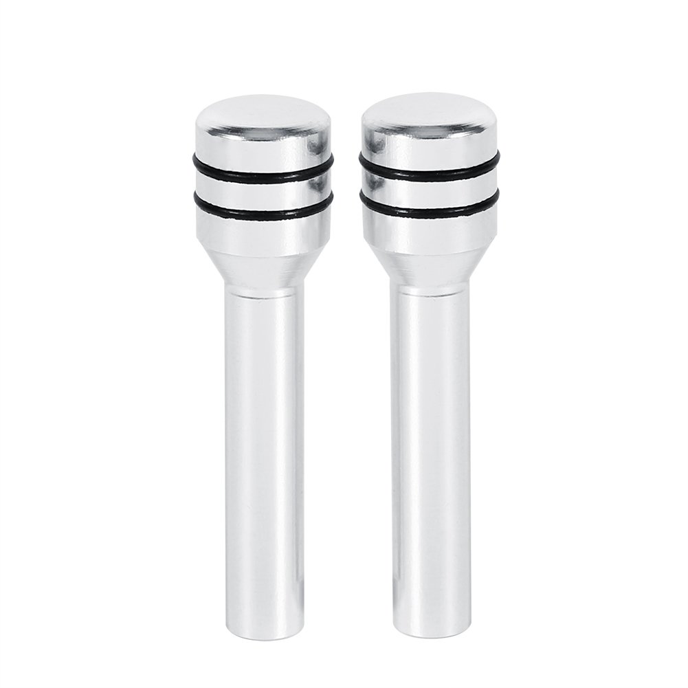 Universal Car Truck Aluminum Door Lock Pins Cover (2Pcs, Silver) - Interior Door Lock Knob Protector for Enhanced Security & Style | Fits Most Vehicles, Easy Installation