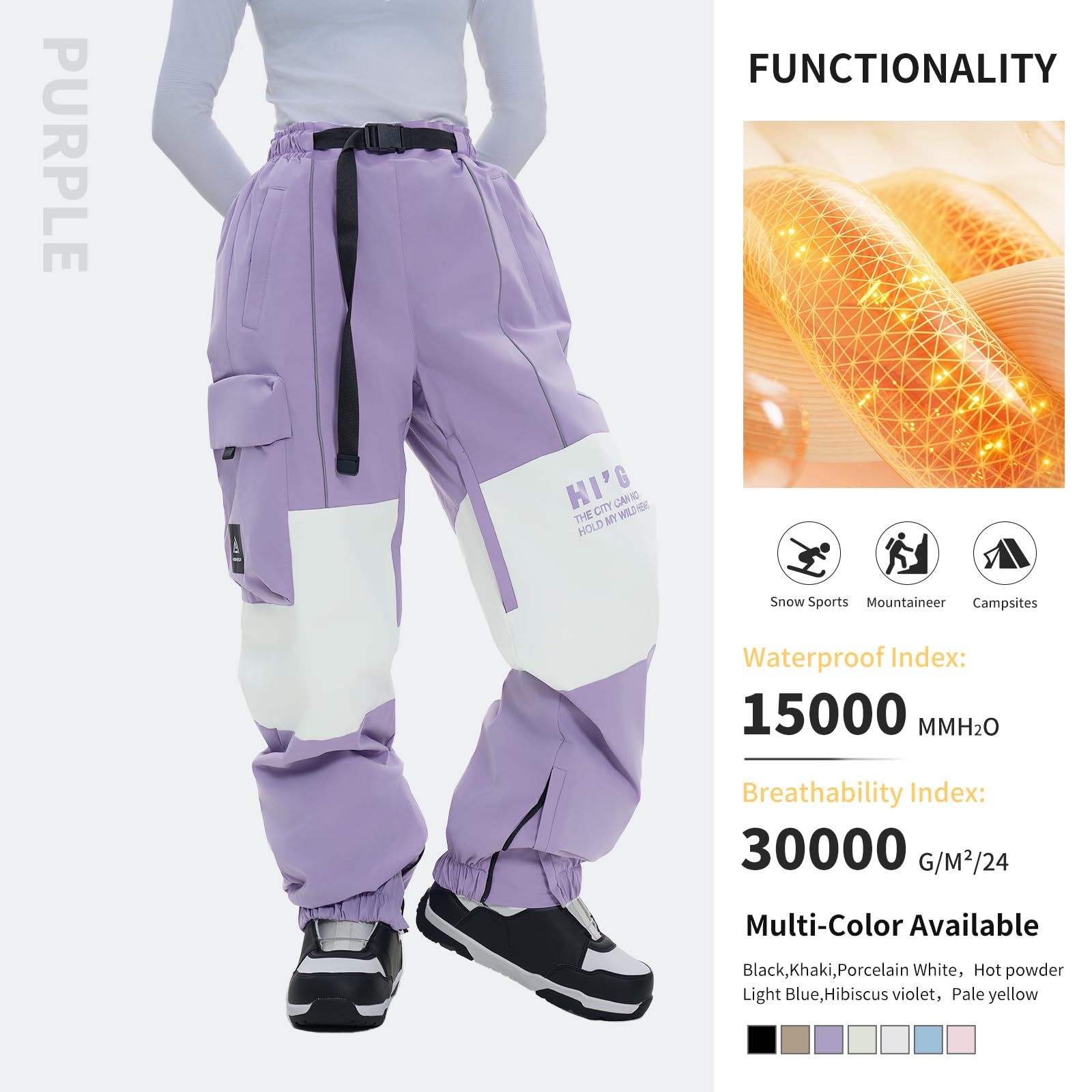 **Waterproof Insulated Ski & Snowboard Pants for Men & Women – Windproof, Warm Winter Hiking & Outdoor Snow Sports Gear**    *(Perfect for Skiing, Snowboarding, Hiking & Cold Weather Adventures)*