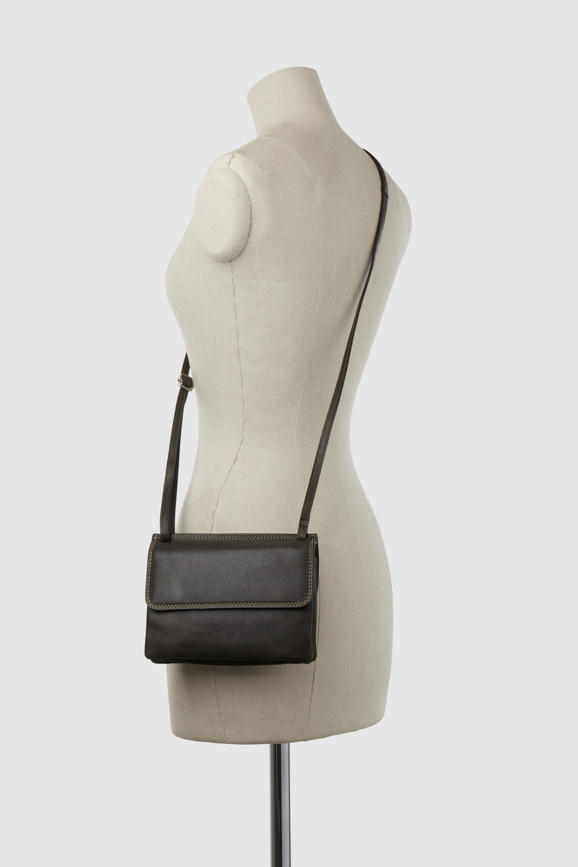 Genuine Maya Leather Double Flap Crossbody Bag for Women - Stylish Shoulder Purse with Adjustable Strap, Perfect for Work, Travel & Everyday Use