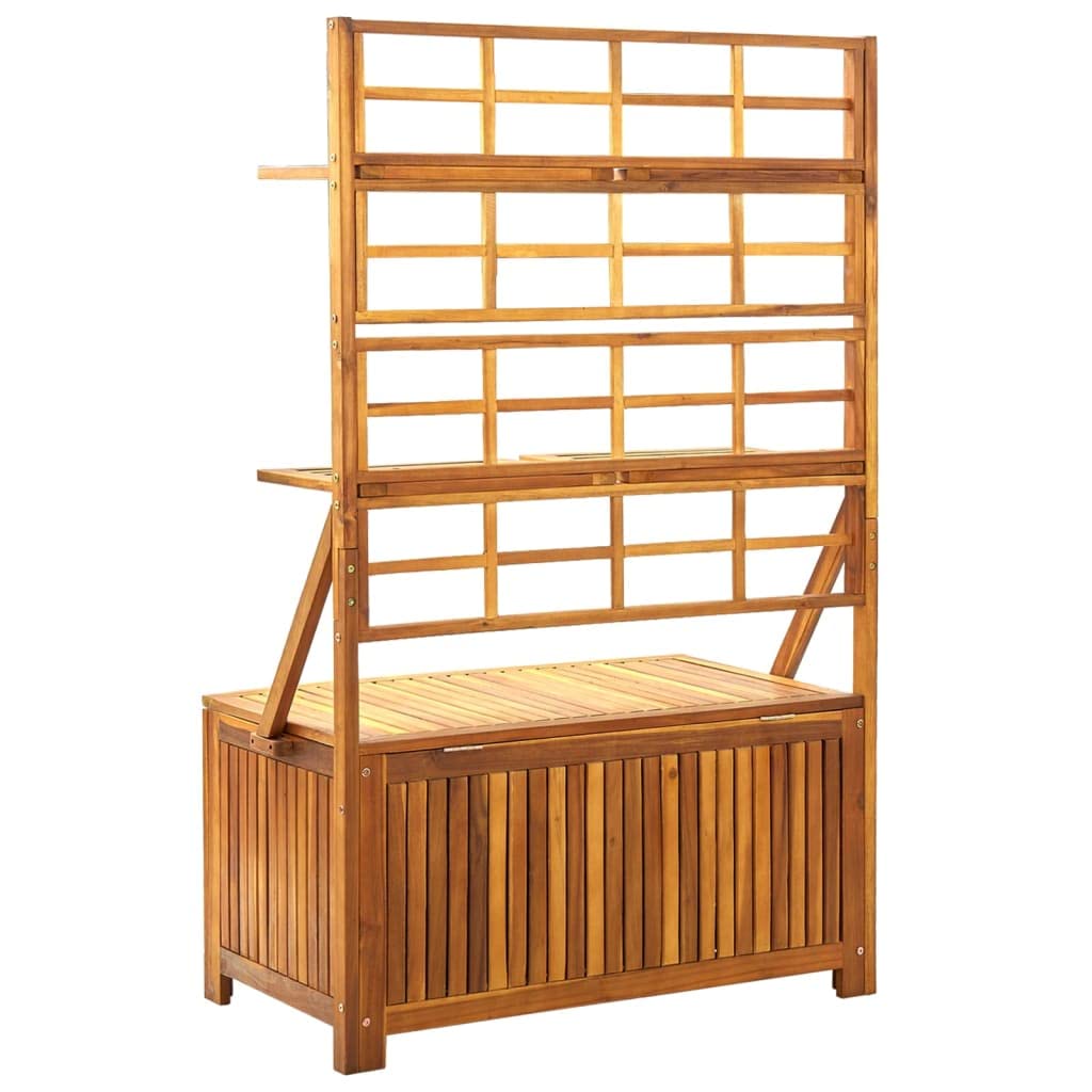 **Adjustable 4-Shelf Outdoor Storage Box with Trellis - 39