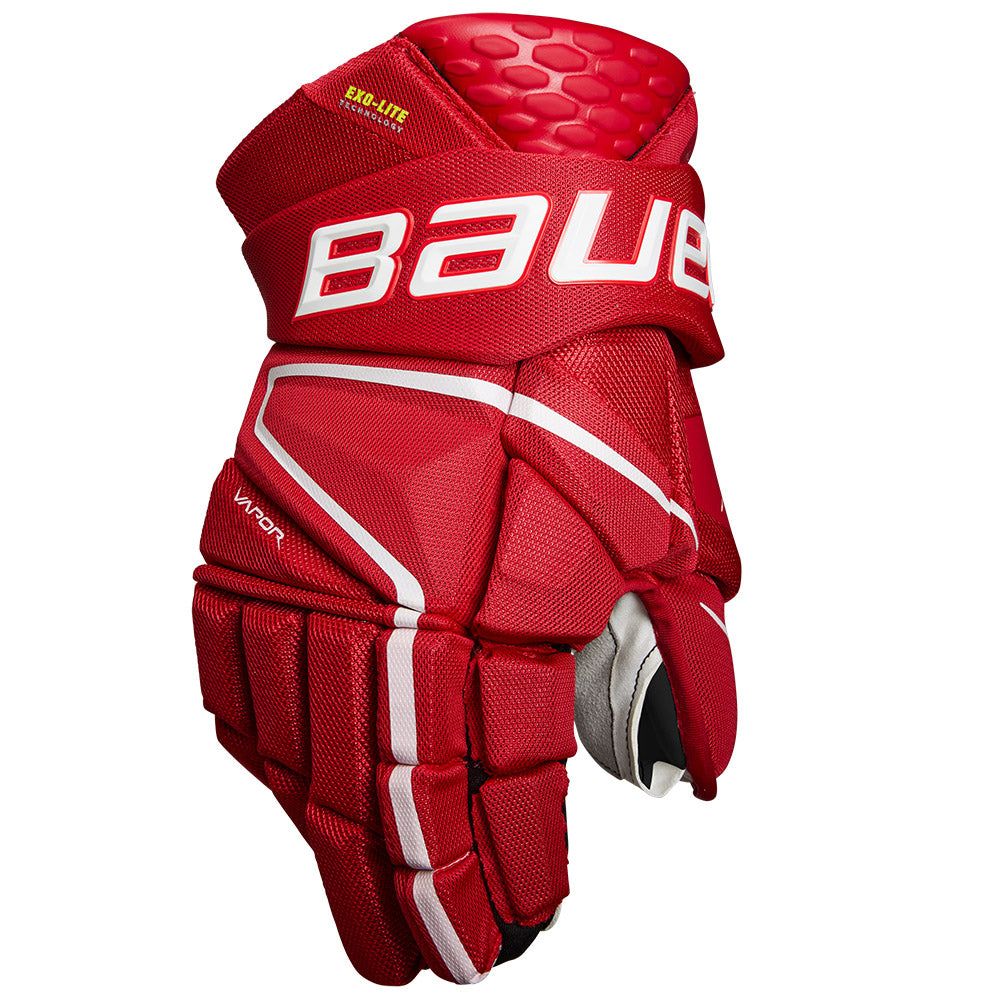 Bauer Vapor HyperLite Senior Ice Hockey Gloves - Lightweight Protective Gear for Hockey Players - Perfect for Games & Practice Sessions
