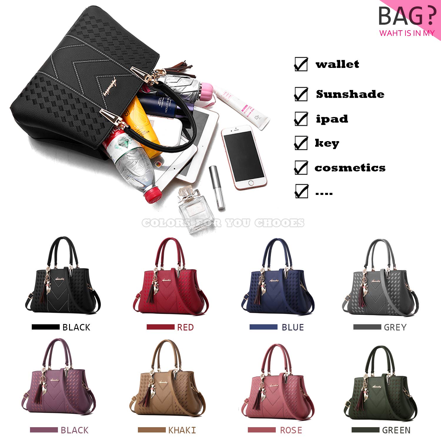 ALARION Women's Shoulder Bag - Stylish Satchel Purse for Work & Travel