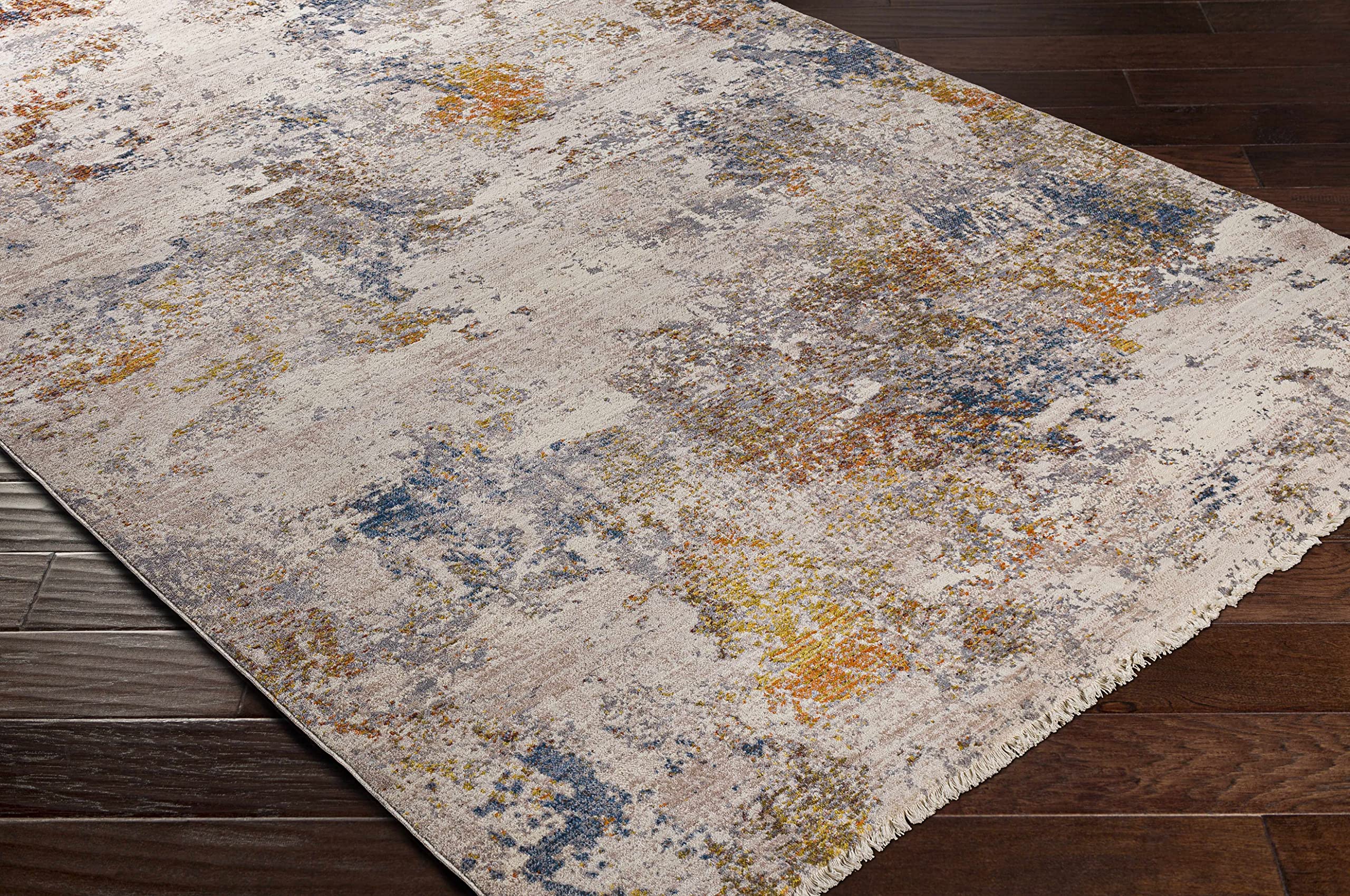 Modern Hauteloom Macayug Area Rug for Living Room & Bedroom - Navy, Rust, Mustard - 8'10