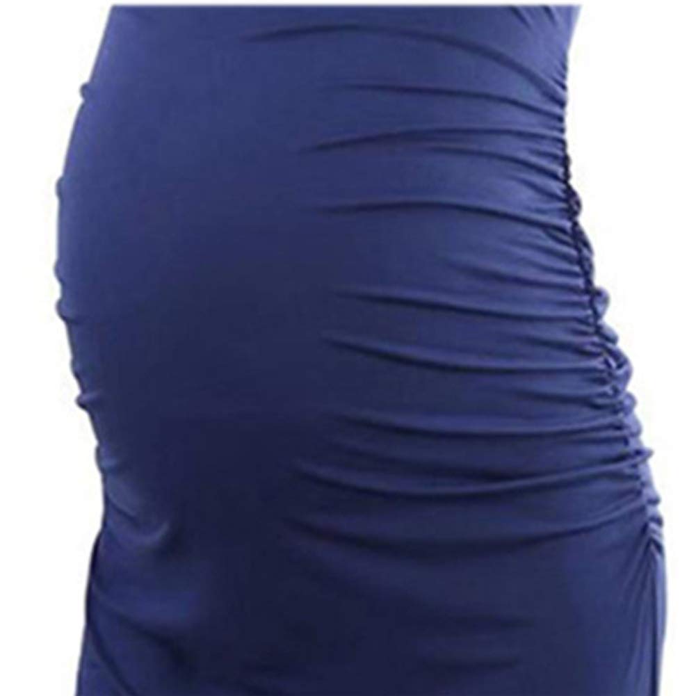 Stylish Maternity Bodycon Dress for Women - Comfortable & Casual Pregnancy Dress for Daily Wear, Baby Shower & Nursing - Ruched Side Design - Perfect for Work, Date Night & Special Occasions