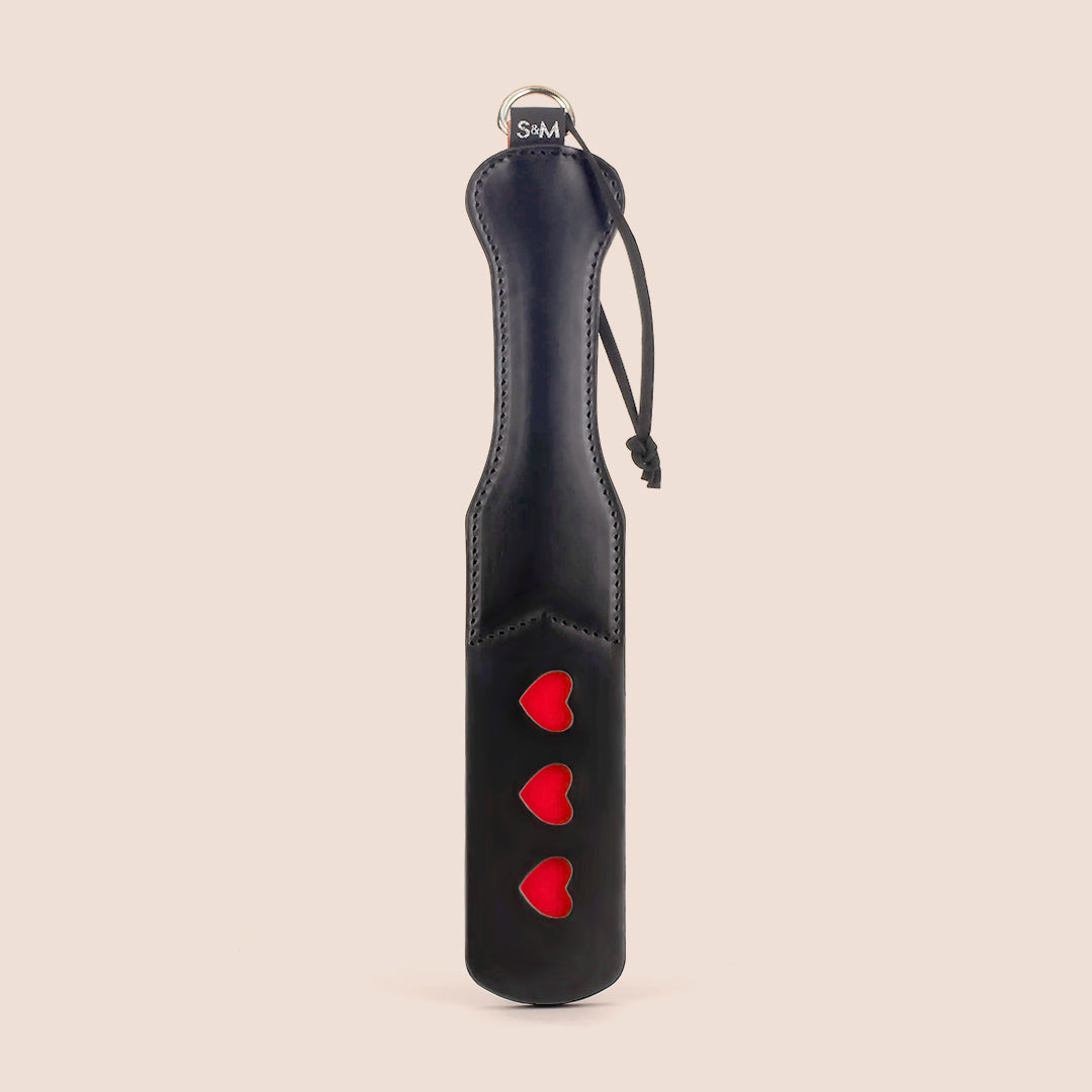 Sex & Mischief Heart Impact Paddle - Audible Spanking Paddle for BDSM, Adult Play & Sensory Stimulation | Perfect for Couples Play, Roleplay & Sensation Exploration