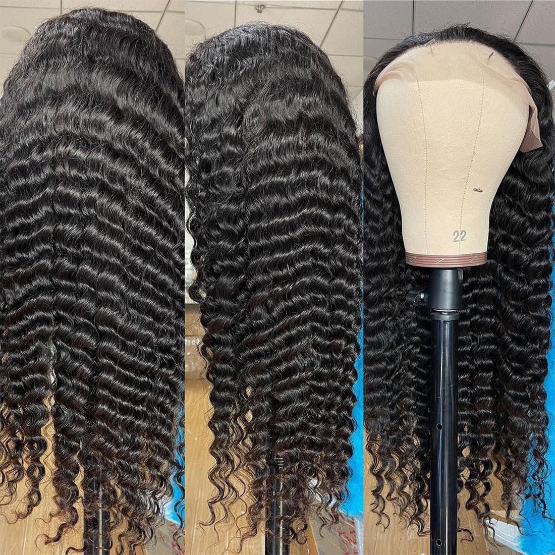 30 Inch 200% Density 13x4 Deep Wave Lace Front Human Hair Wig - Pre Plucked with Baby Hair for Black Women | Perfect for Daily Wear, Parties & Special Occasions