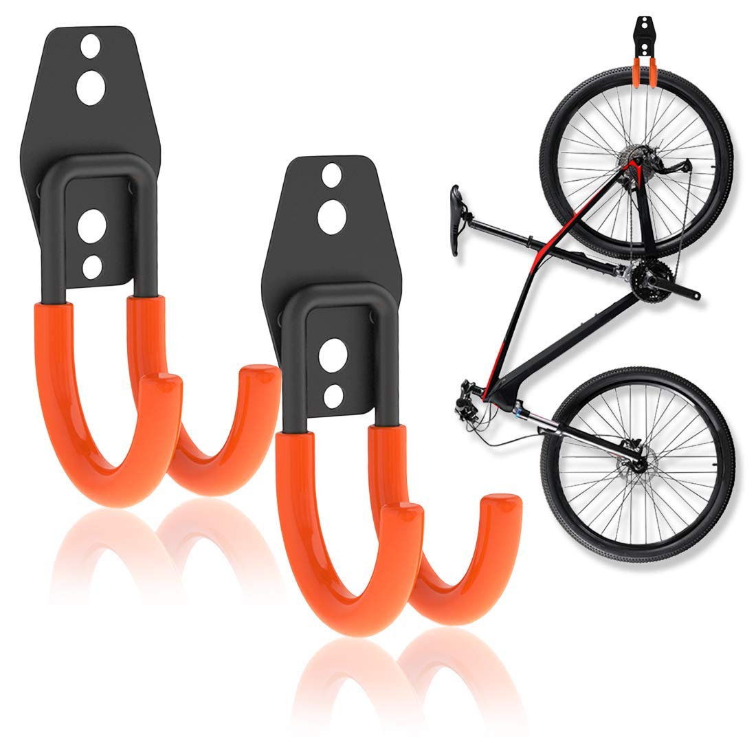 Heavy Duty Garage Hooks 4pcs - Stainless Steel Wall Mount Organizer for Garage Storage & Workshop