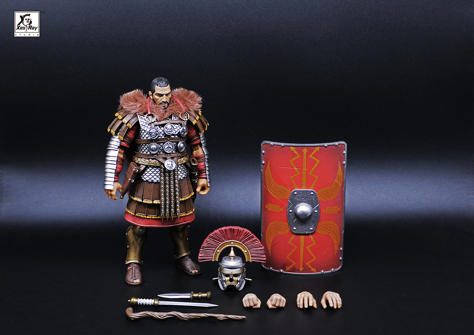 XesRay Fight For Glory 1/12 Scale 6-Inch Action Figures - Combatants Wave 4 Roman Trio Set for Collectors & Display | Perfect for Diorama, Shelf Display & Action Figure Photography