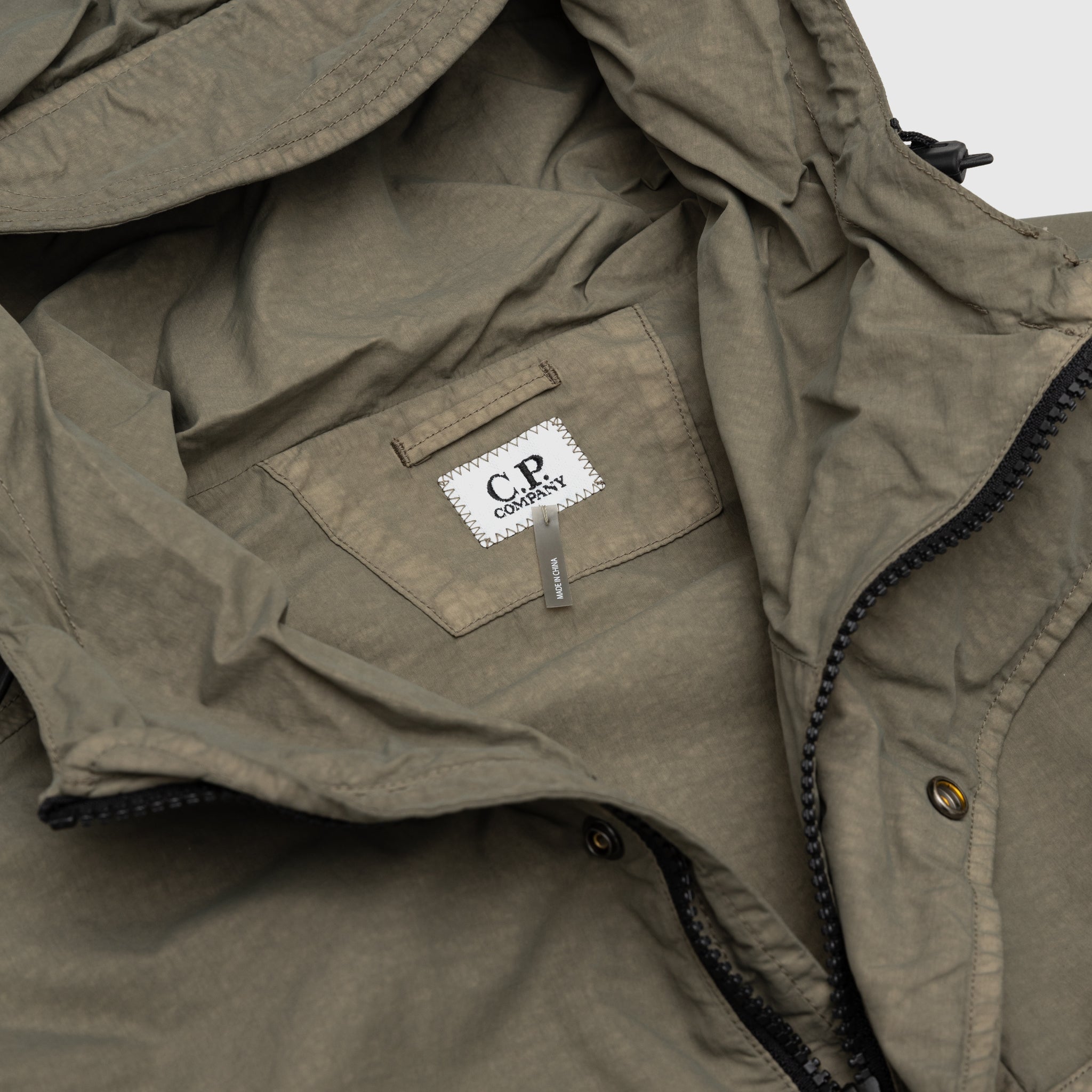 FLATT NYLON HOODED OVERSHIRT - Lightweight Water-Resistant Jacket for Men & Women | Perfect for Outdoor Activities, Travel & Casual Wear