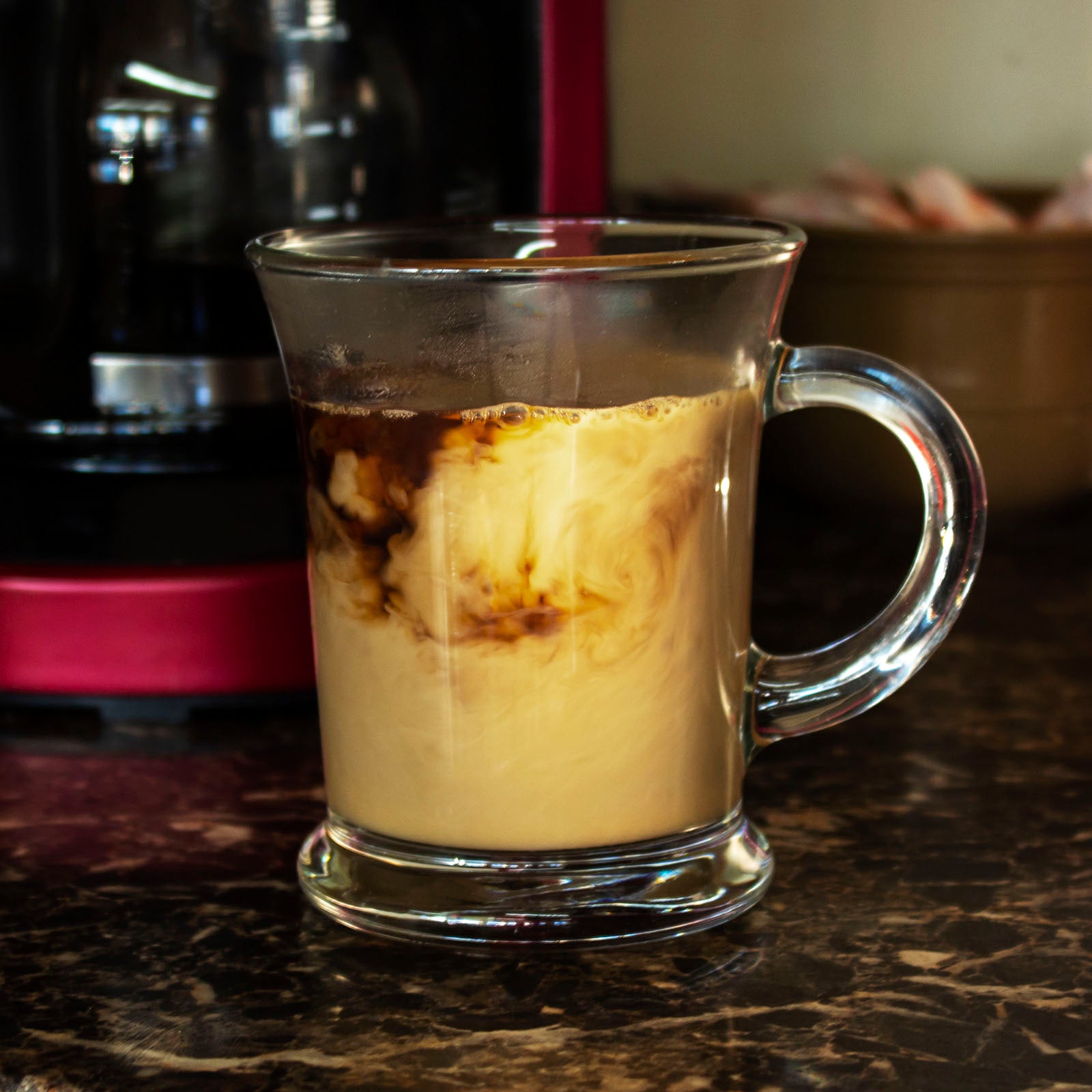 BarConic® 14oz Glass Coffee Cup - Insulated, Durable & Stylish for Hot & Cold Beverages - Perfect for Home, Office, or Cafe Use