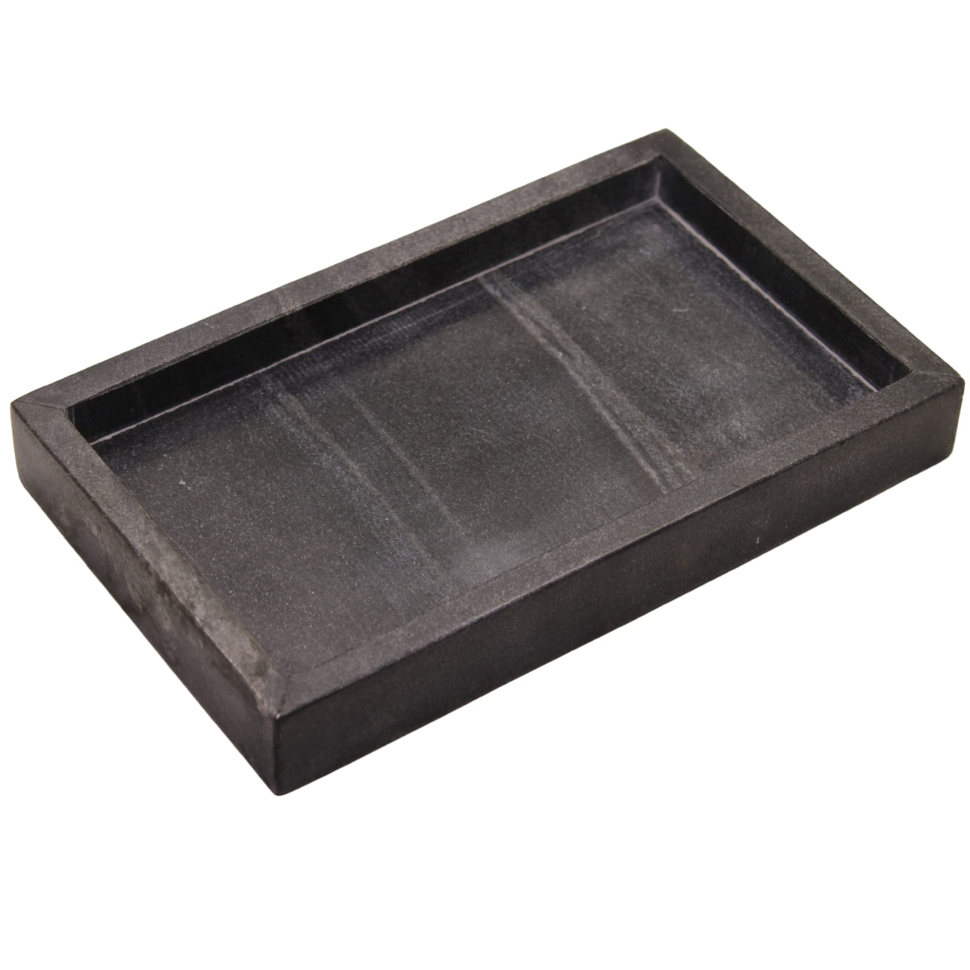 Natural Marble Tray for Home Decor - Stone Organizer for Desktop, Kitchen, Vanity & Bathroom - Elegant Plate Holder for Candles, Soap, Towels & Plants - Perfect for Coffee Table Display & Bathroom Organization (Black, Medium 10