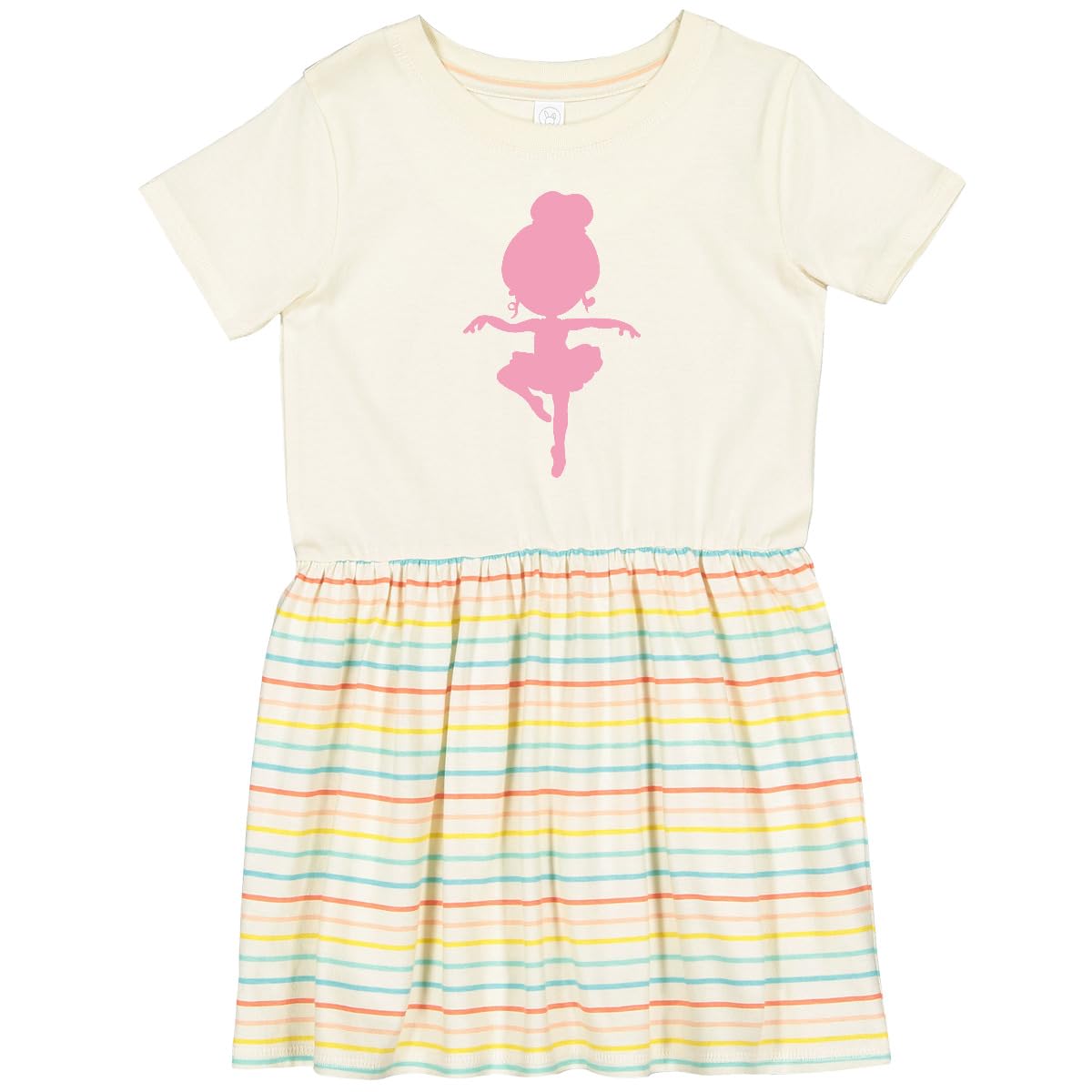 Inktastic Dancing Ballerina Toddler Dress - Cute Ballet-Themed Outfit for Baby Girls | Perfect for Dance Classes, Birthday Parties & Photo Shoots