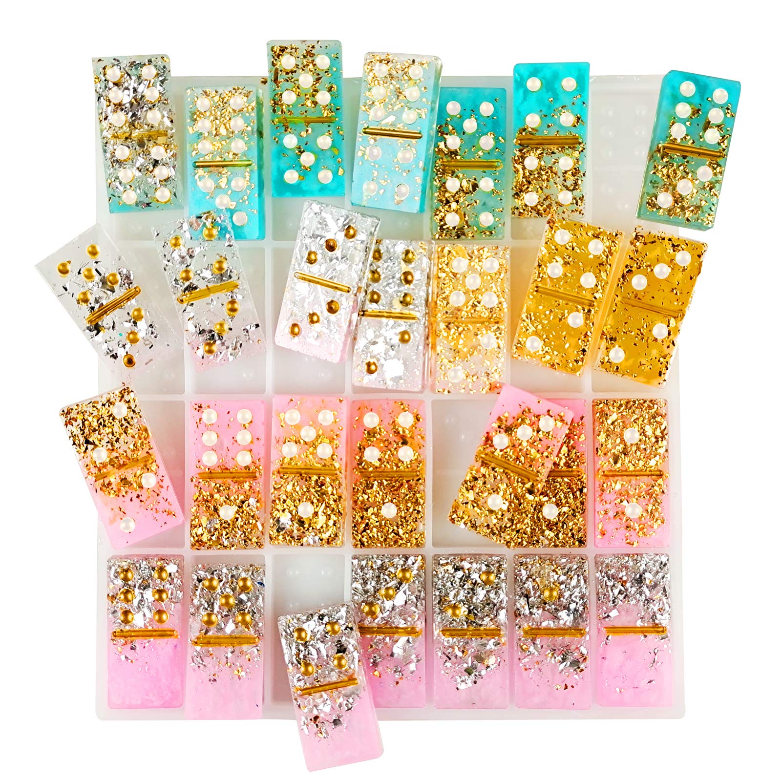 Premium Silicone Resin Molds for DIY Dominoes Set - Epoxy Casting Molds for Keychains, Jewelry Making & Craft Projects - Perfect for Home Decor, Gifts & Creative Arts