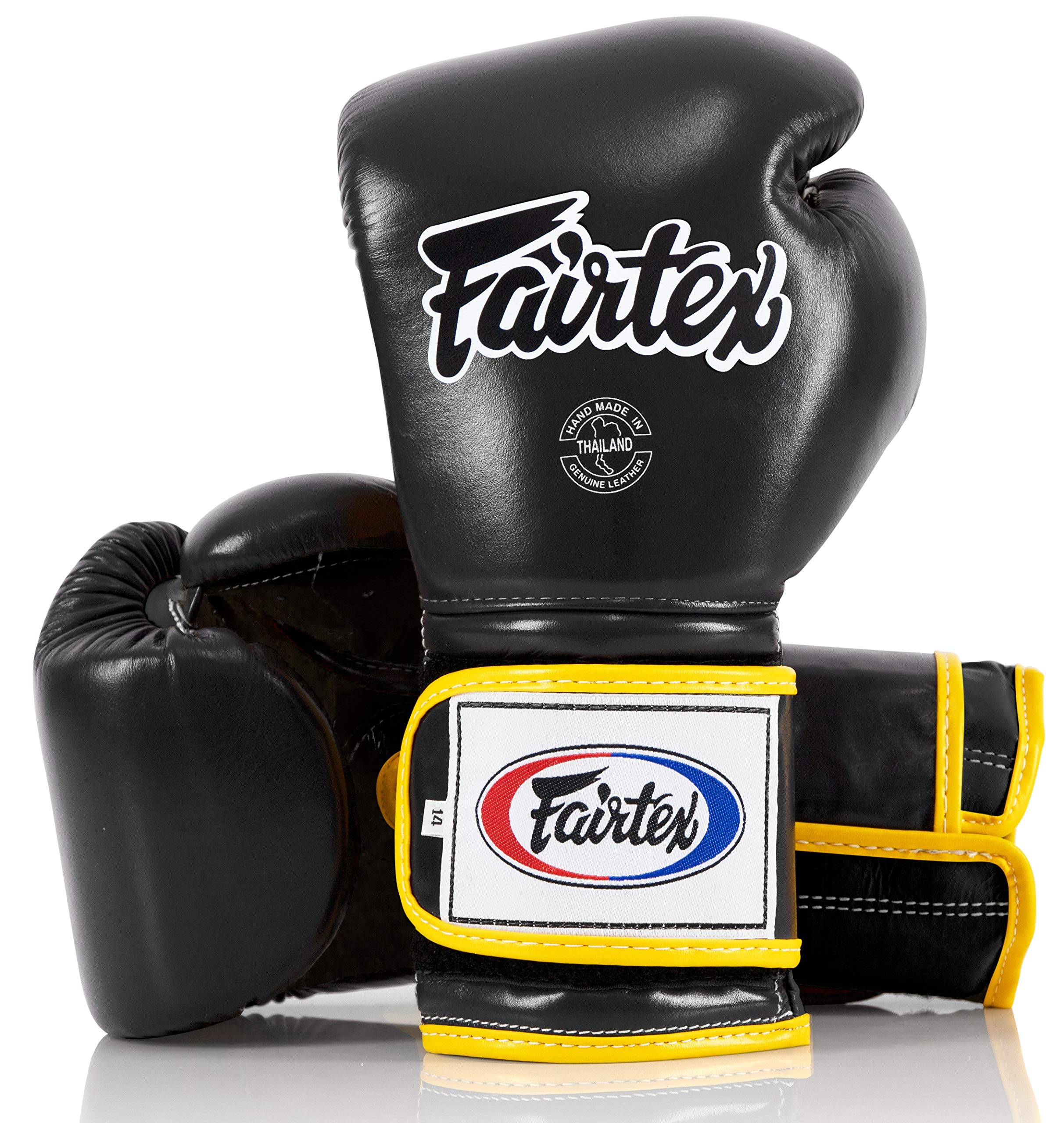Fairtex BGV9 Muay Thai Boxing Gloves for Professionals & Trainers - Mexican Style MMA Gloves for Heavy Hitters | Lightweight Shock-Absorbent Martial Arts Training Gloves | Ideal for Sparring, Bag Work & Competition