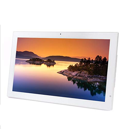 21.5 Inch Digital Photo Frame - Full HD 1920×1080 Resolution, Electronic Picture Frame with Clock & Calendar, Wall Mountable Digital Display for Home, Office, or Advertising (Black/White) - Perfect for Living Room Decor, Family Photo Slideshow, and Business Promotions