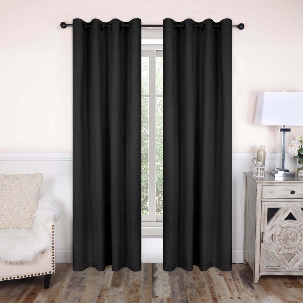 Blackout Curtains with Grommet Top - Solid Classic Modern Window Treatment for Bedroom & Living Room - Noise Reducing & Energy Saving