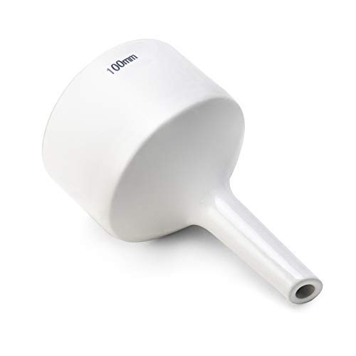 QWORK 100mm Porcelain Buchner Funnel - Laboratory Vacuum Filtration Kit for Chemistry Experiments & Scientific Research | Ideal for Solvent Filtration, Sample Preparation & Chemical Analysis