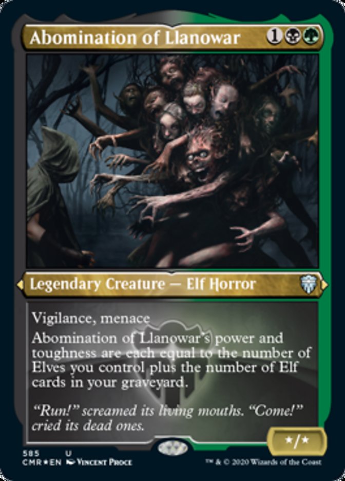 Abomination of Llanowar (Etched Foil) - Magic: The Gathering Commander Legends MTG Card - Perfect for Commander Decks & Elf Tribal Strategies