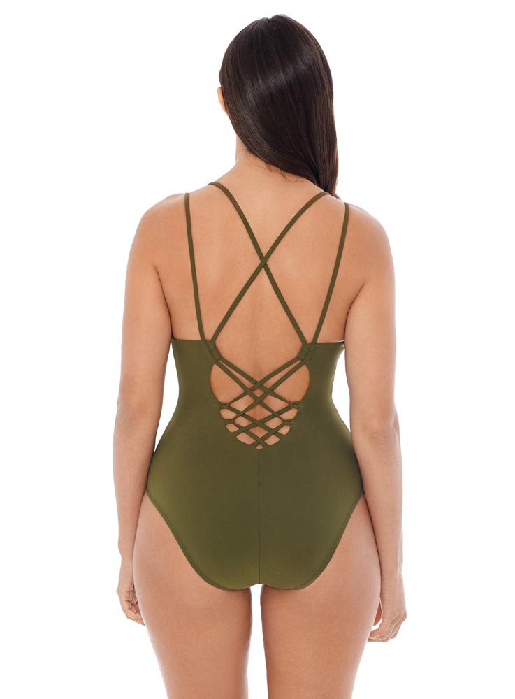 Skinny Dippers Women's One Piece Swimsuit - Lace Up Front Removable Cup Sexy Bathing Suit | Perfect for Beach Vacations, Pool Parties & Summer Getaways