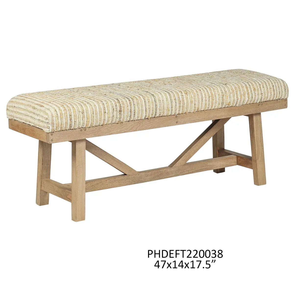 Rustic Corn Field Bench - Solid Wood Outdoor Bench for Garden, Patio, and Farmhouse Decor - Perfect for Countryside, Porch, and Backyard Seating