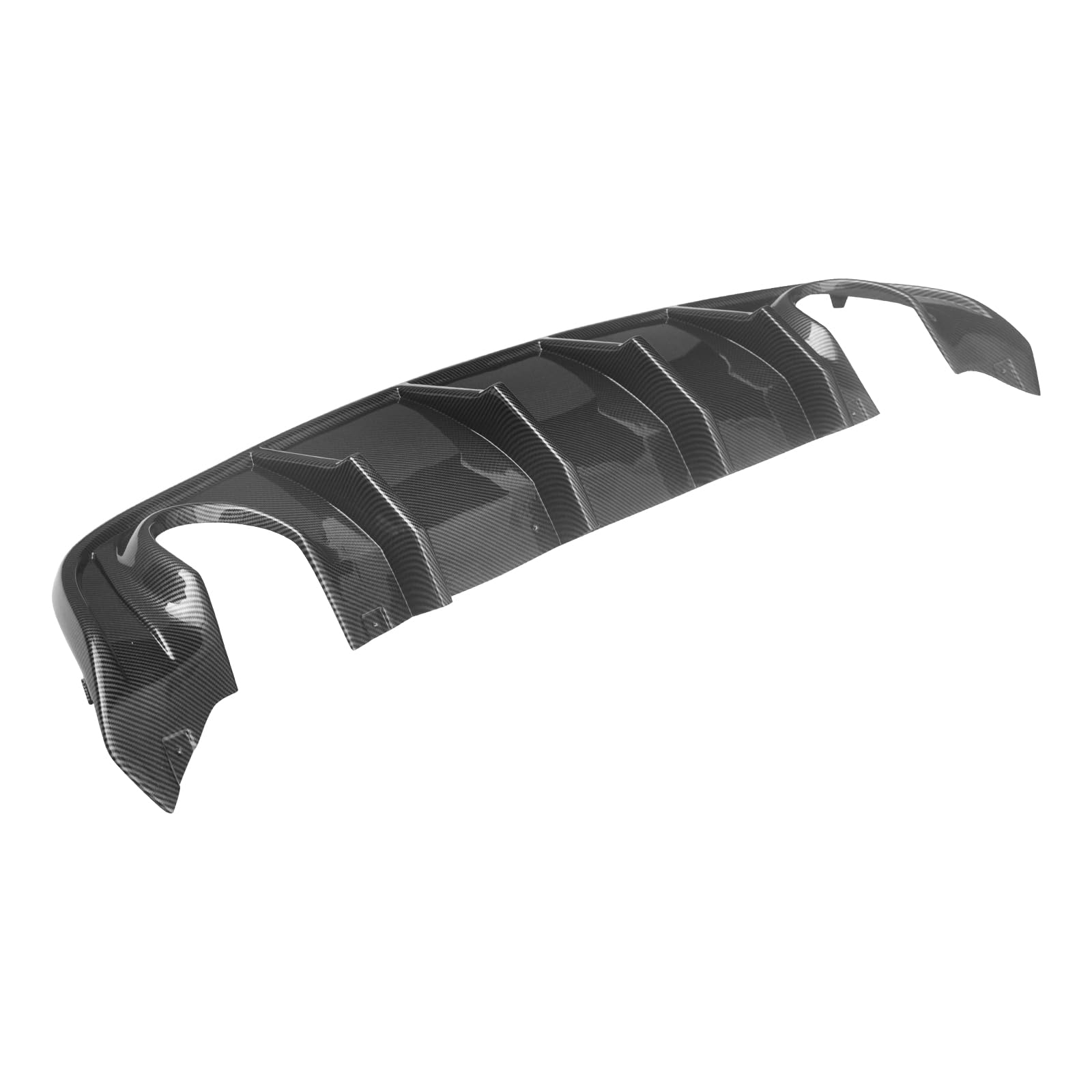 IKON MOTORSPORTS Carbon Fiber Rear Diffuser for 2015-2023 Dodge Charger SRT - Rear Bumper Lip Valance Spoiler - Aggressive Styling Upgrade for Street & Track Performance