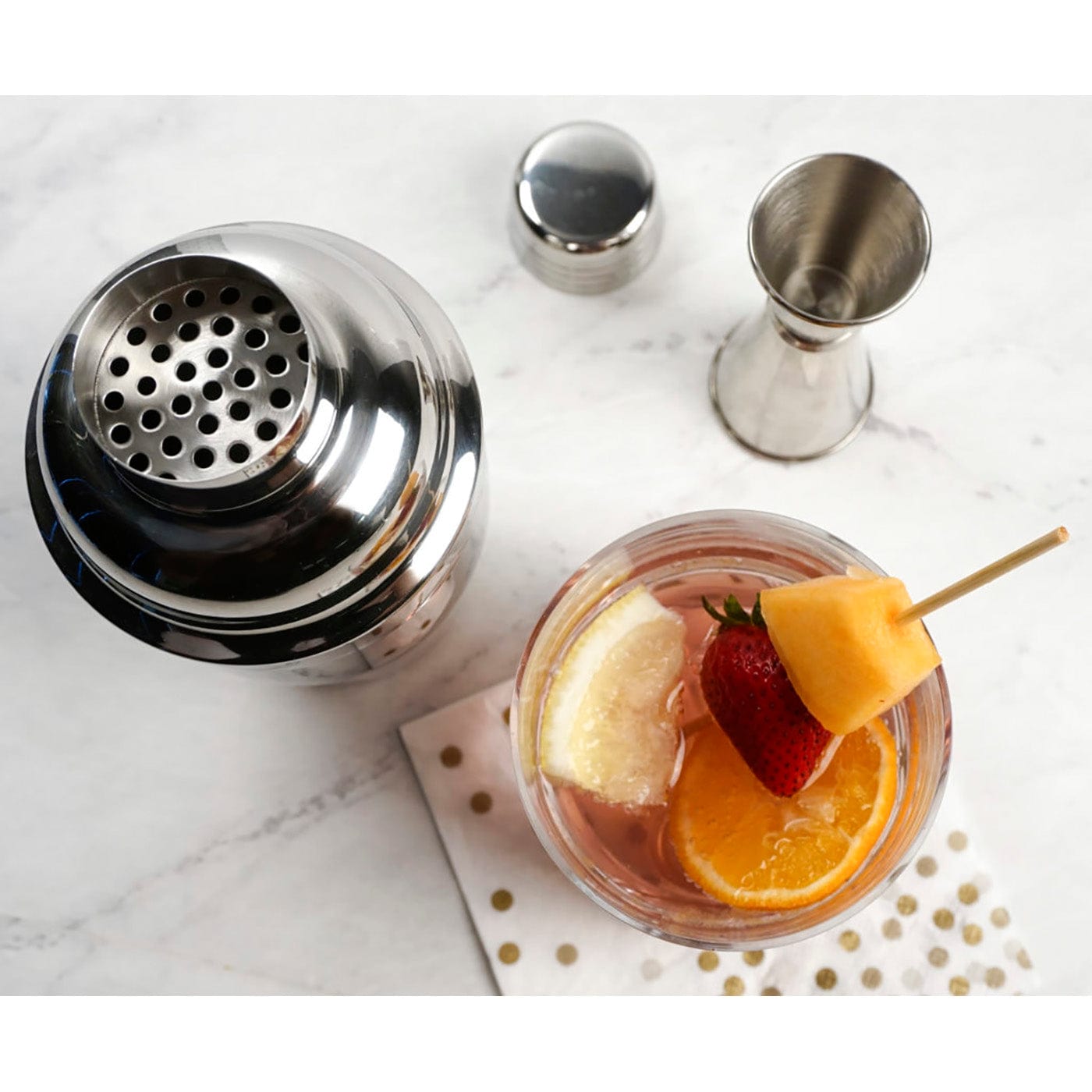Premium RSVP 18oz Stainless Steel Cocktail Shaker Set - Bar Quality Mixing Tool for Margaritas, Martinis & Home Bartending - Perfect for Parties, Home Bars & Professional Use